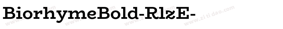 BiorhymeBold-RlzE字体转换