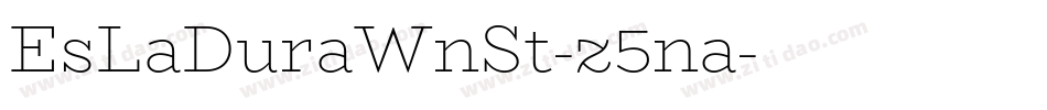 EsLaDuraWnSt-z5na字体转换