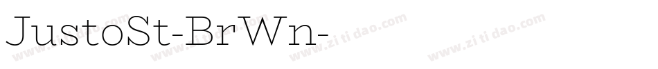 JustoSt-BrWn字体转换