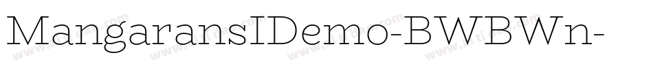 MangaransIDemo-BWBWn字体转换