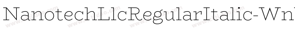 NanotechLlcRegularItalic-WnVv字体转换