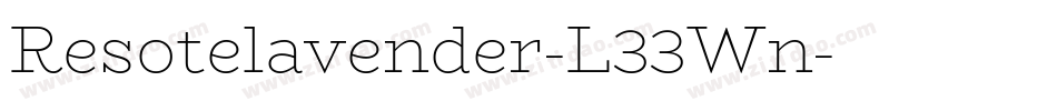 Resotelavender-L33Wn字体转换