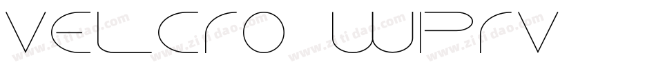 Velcro-WprV字体转换