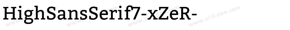 HighSansSerif7-xZeR字体转换