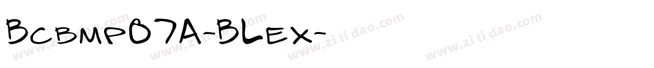 Bcbmp07A-BLex字体转换