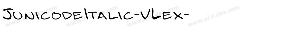 JunicodeItalic-VLex字体转换