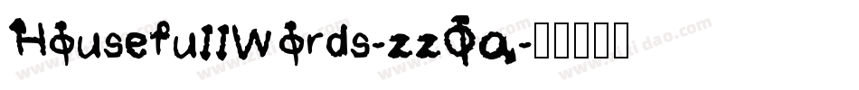 HousefullWords-zzOa字体转换
