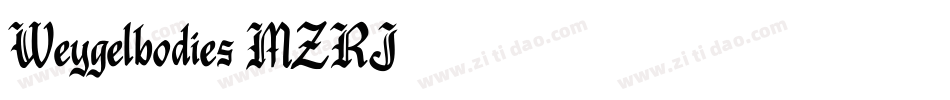 Weygelbodies-MZRJ字体转换