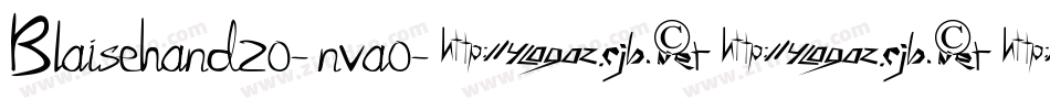 Blaisehand20-nva0字体转换