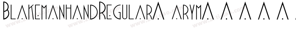 BlakemanhandRegular-arym字体转换