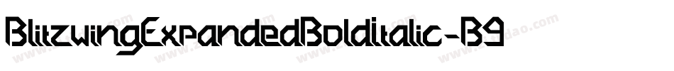 BlitzwingExpandedBoldItalic-B9q5字体转换