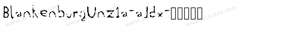 BlankenburgUnz1a-aJdx字体转换