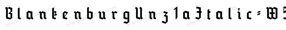 BlankenburgUnz1aItalic-W58z字体转换