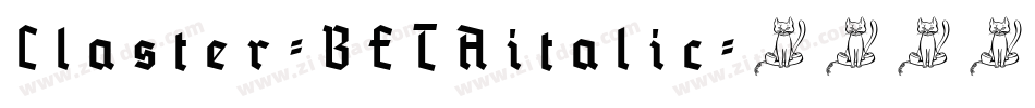 Claster-BETAitalic字体转换