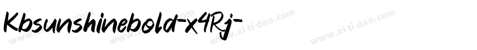 Kbsunshinebold-x4Rj字体转换