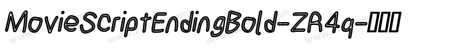MovieScriptEndingBold-ZR4q字体转换