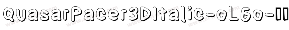 QuasarPacer3DItalic-oL6o字体转换
