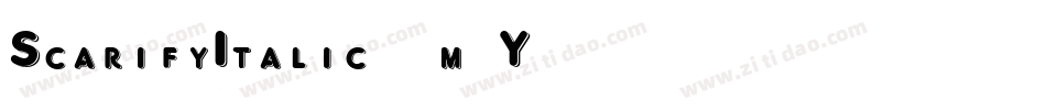 ScarifyItalic-4m6Y字体转换