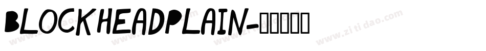 BlockheadPlain字体转换
