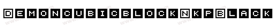 DemoncubicblockNkpBlack-6R2D字体转换