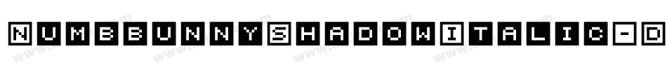 NumbbunnyShadowItalic-D8K9字体转换