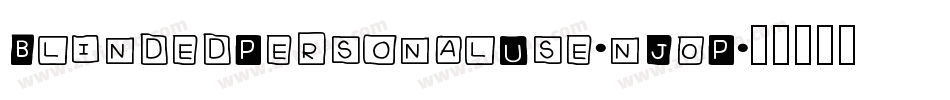 BlindedPersonalUse-nJ0P字体转换