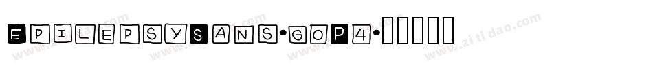 EpilepsySans-g0P4字体转换