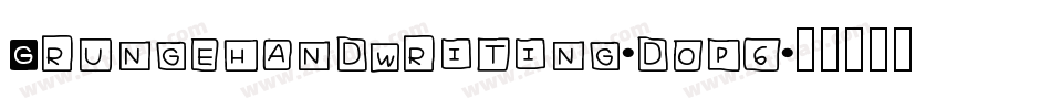 Grungehandwriting-d0p6字体转换
