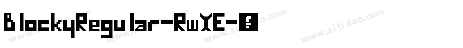 BlockyRegular-RwXE字体转换