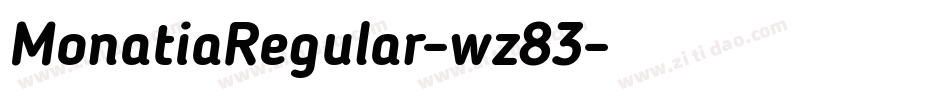 MonatiaRegular-wz83字体转换