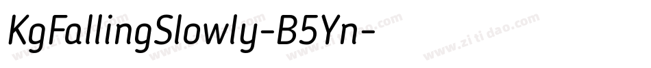 KgFallingSlowly-B5Yn字体转换