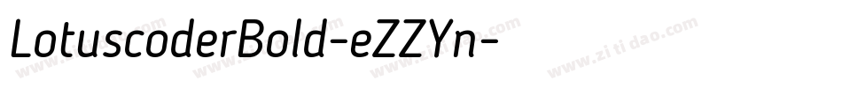LotuscoderBold-eZZYn字体转换