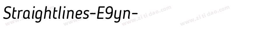 Straightlines-E9yn字体转换