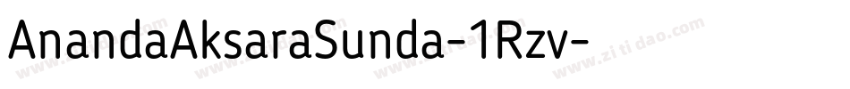 AnandaAksaraSunda-1Rzv字体转换