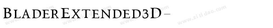 BladerExtended3D字体转换