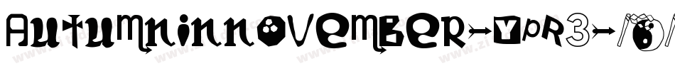 Autumninnovember-yPR3字体转换
