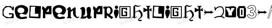 Gelpenuprightlight-2yO3字体转换