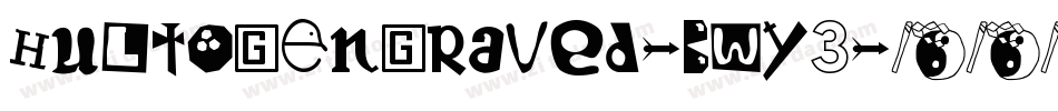 HultogEngraved-BWY3字体转换