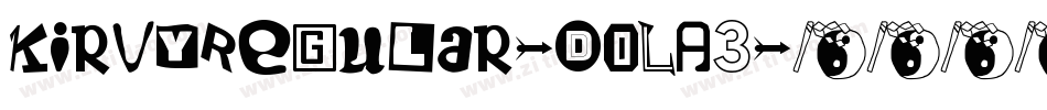 KirvyRegular-DOLA3字体转换