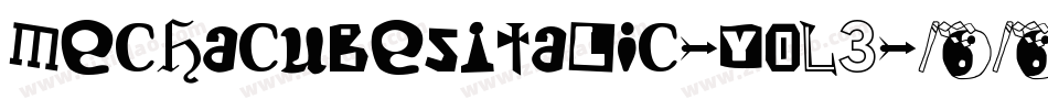 MechacubesItalic-yOL3字体转换