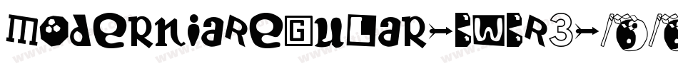 ModerniaRegular-BWBR3字体转换