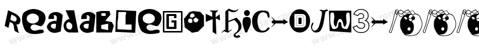 Readablegothic-DJW3字体转换