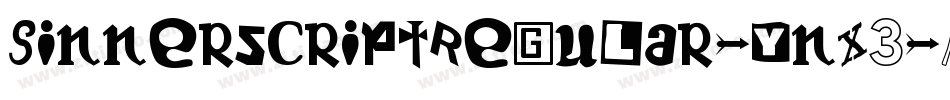 SinnerscriptRegular-ynX3字体转换