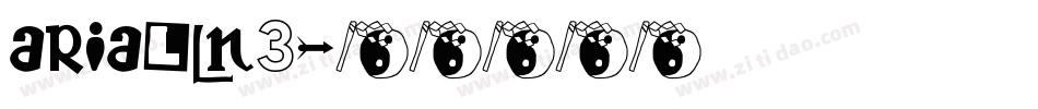 arial_n3字体转换