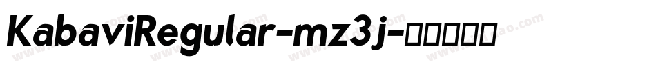 KabaviRegular-mz3j字体转换