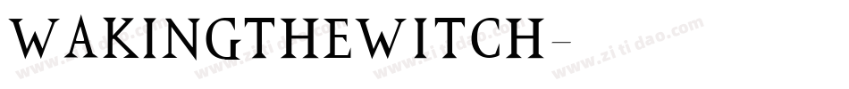WAKINGTHEWITCH字体转换