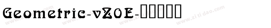 Geometric-vZ0E字体转换