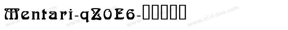 Mentari-qZ0E6字体转换