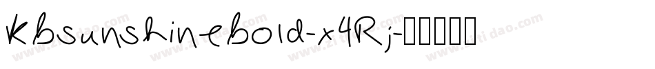 Kbsunshinebold-x4Rj字体转换