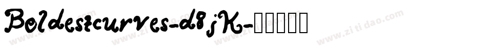 Boldestcurves-d8jK字体转换